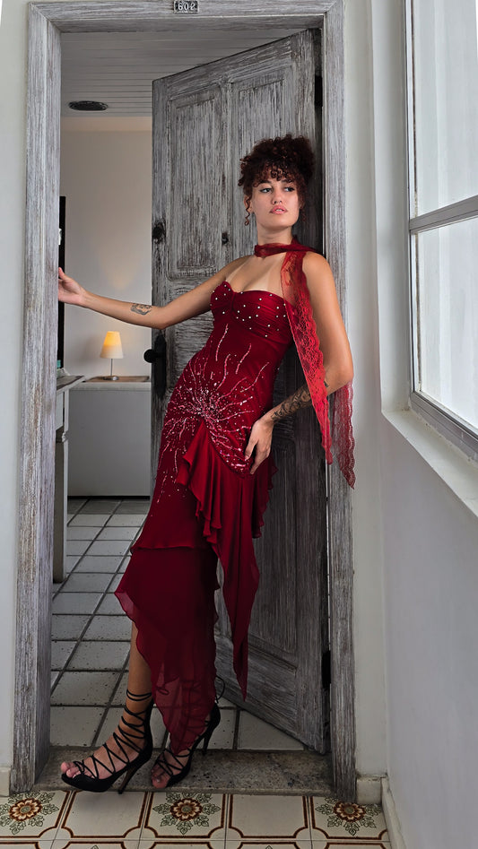 Vestido Carmim